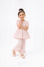Lillie Kiddie Blush Pink texture fabric Co-Ord Set