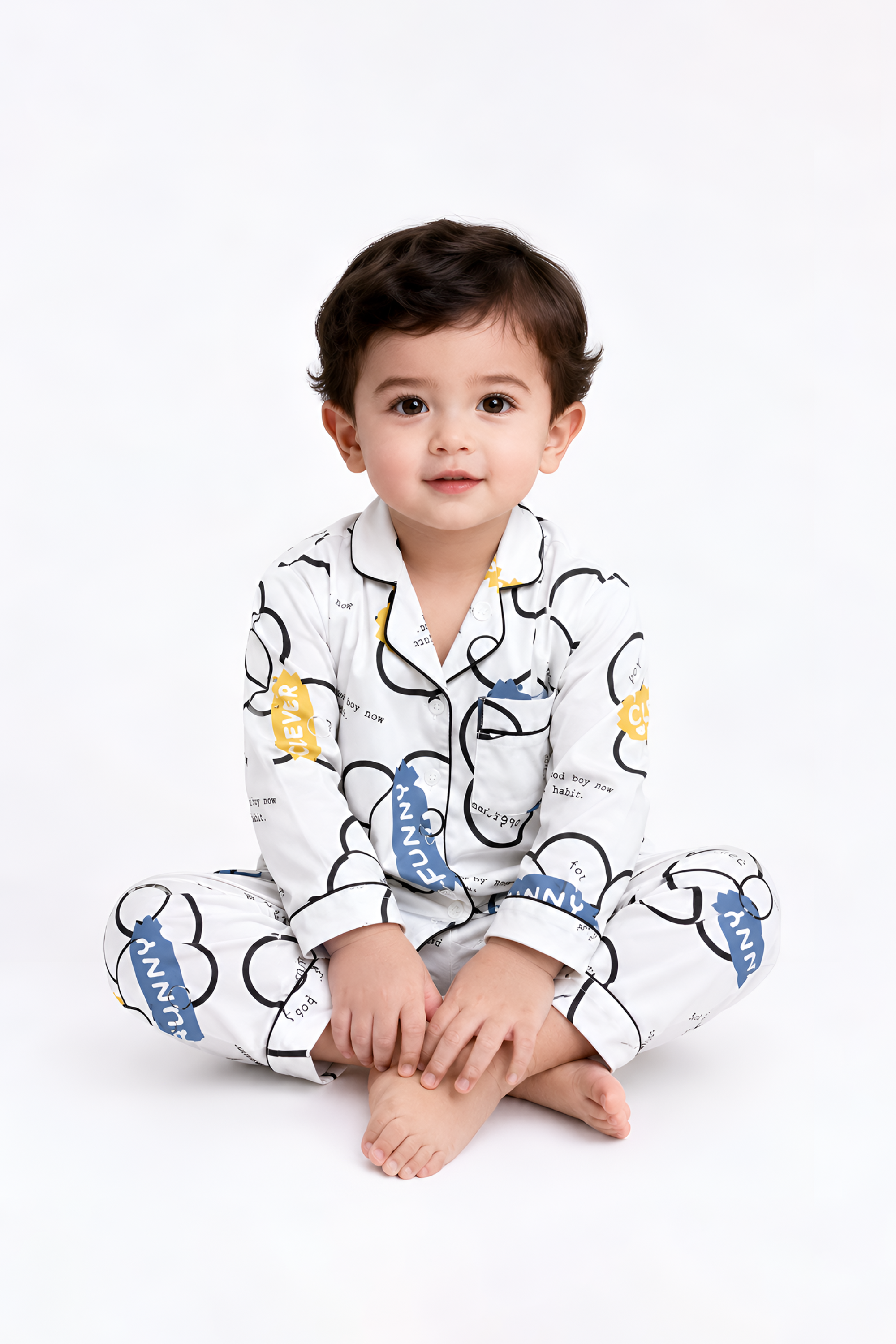 Funny Graphic Print Boys Pyjama Set Secondary image