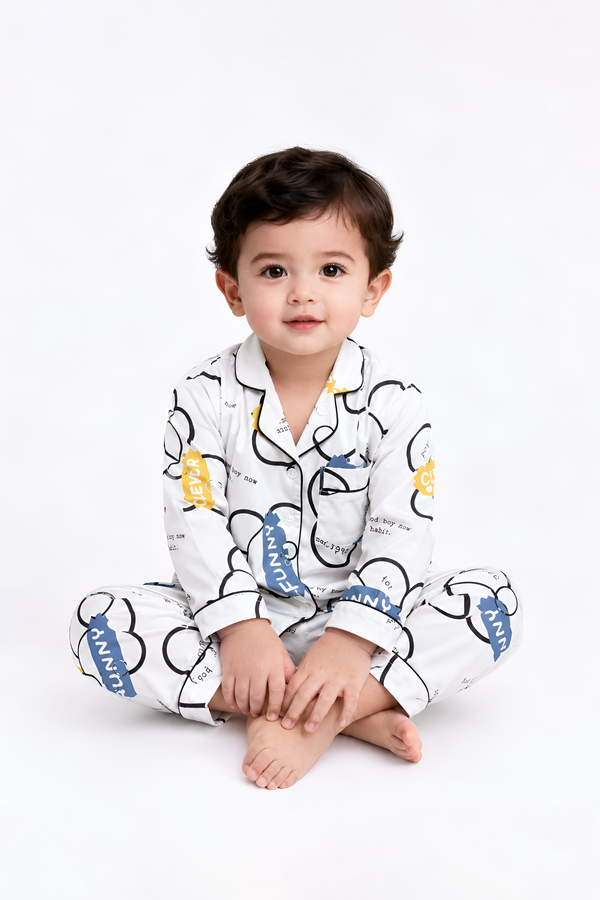 Funny Graphic Print Boys Pyjama Set