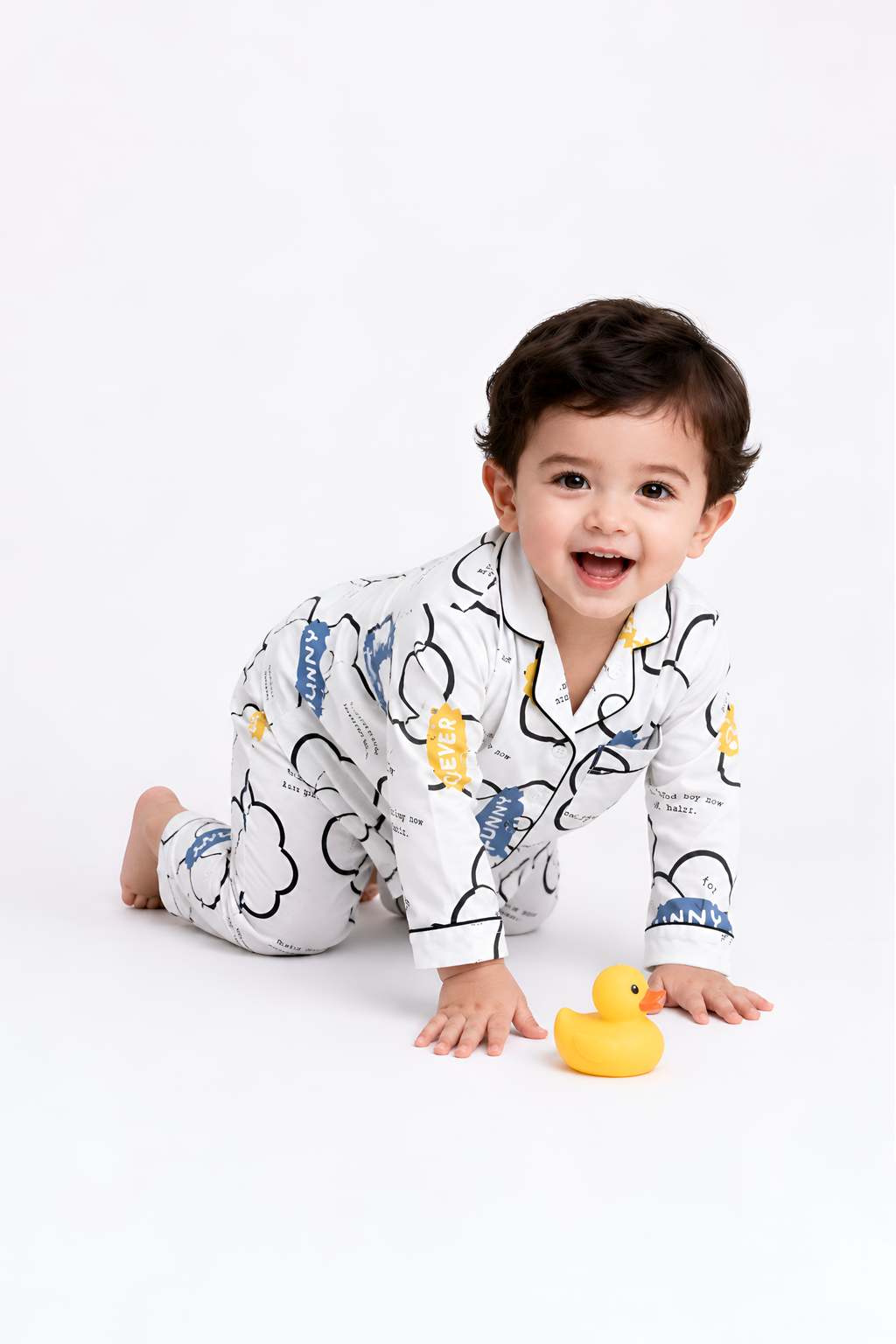 Funny Graphic Print Boys Pyjama Set