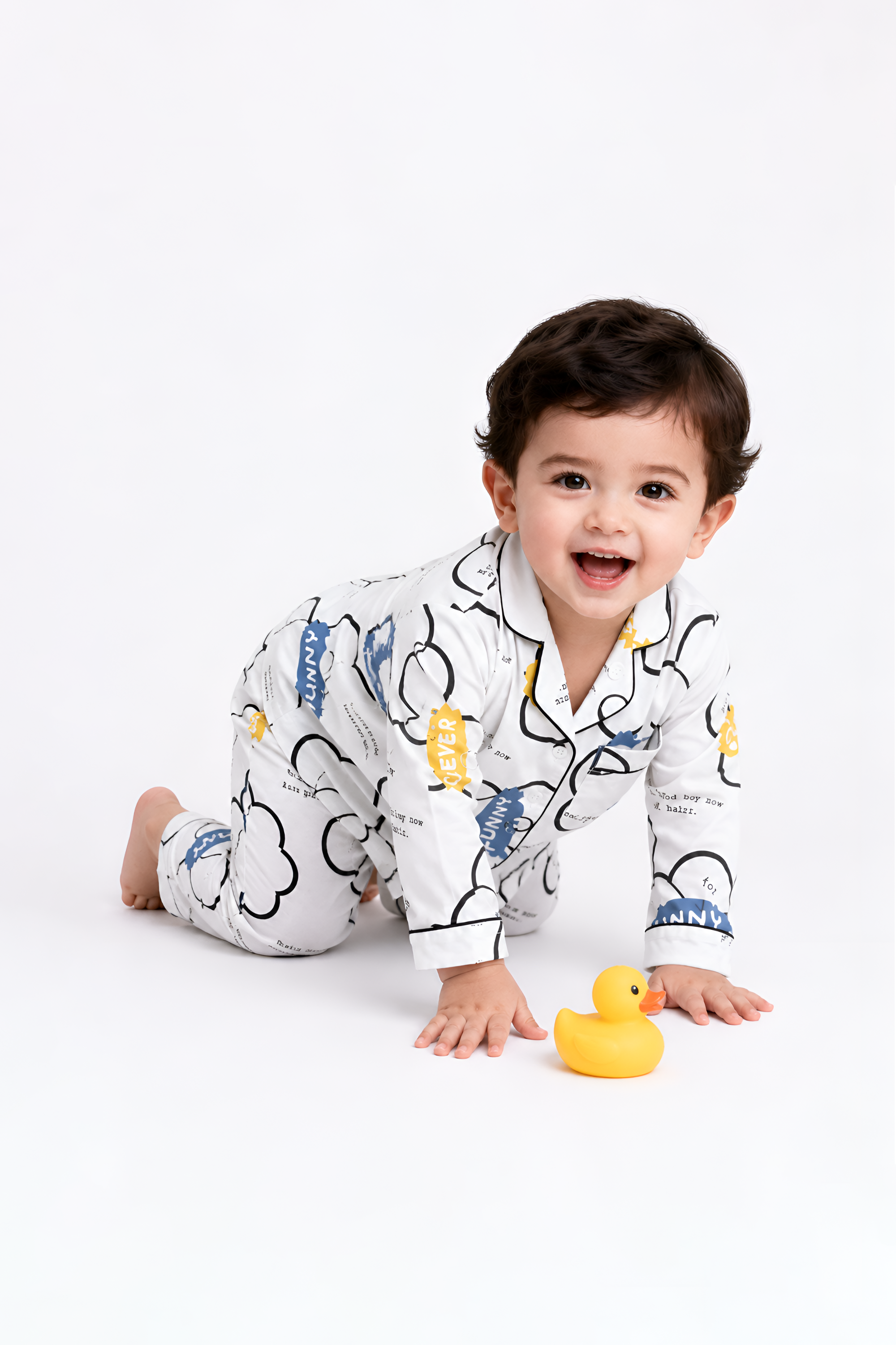 Funny Graphic Print Boys Pyjama Set
