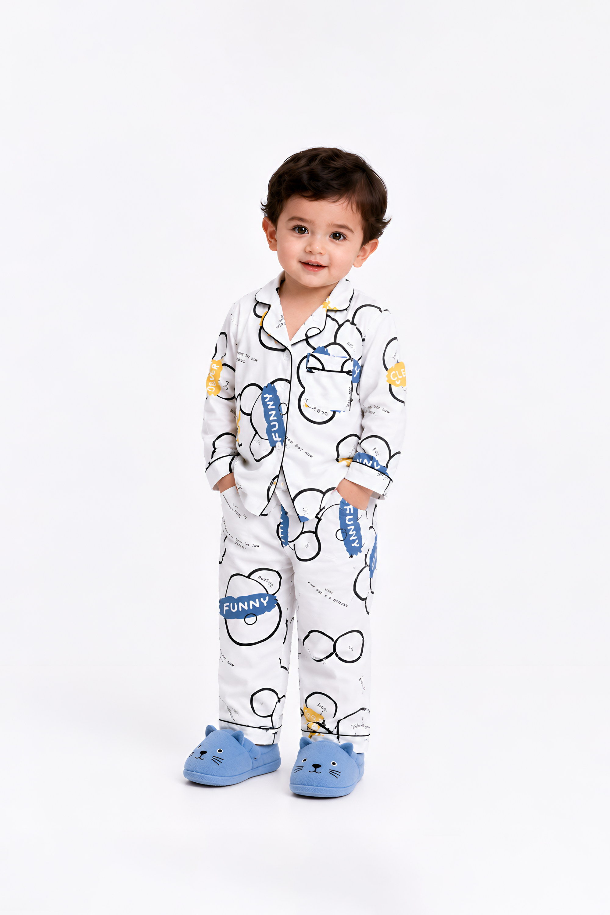 Funny Graphic Print Boys Pyjama Set Main image