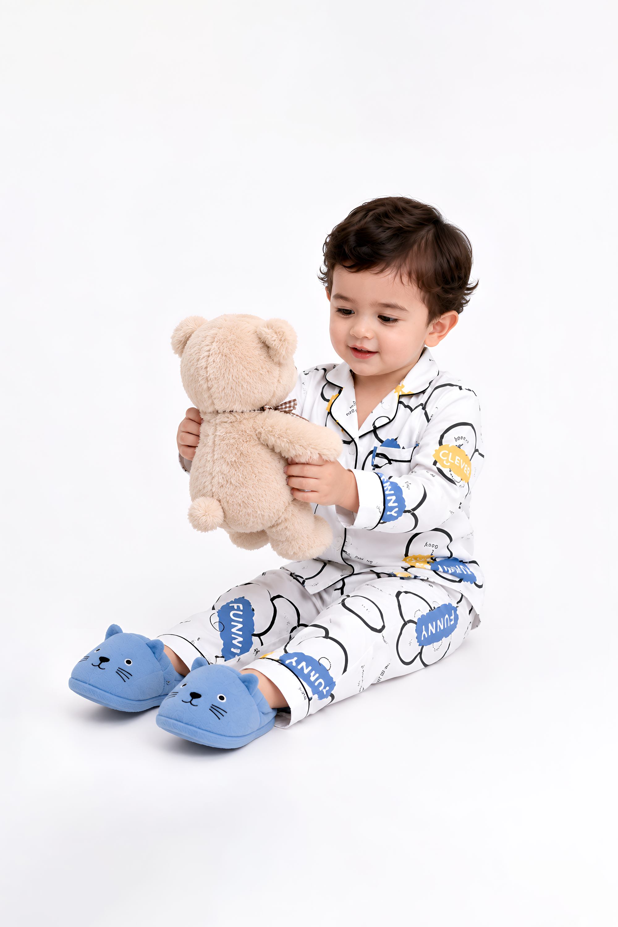 Funny Graphic Print Boys Pyjama Set