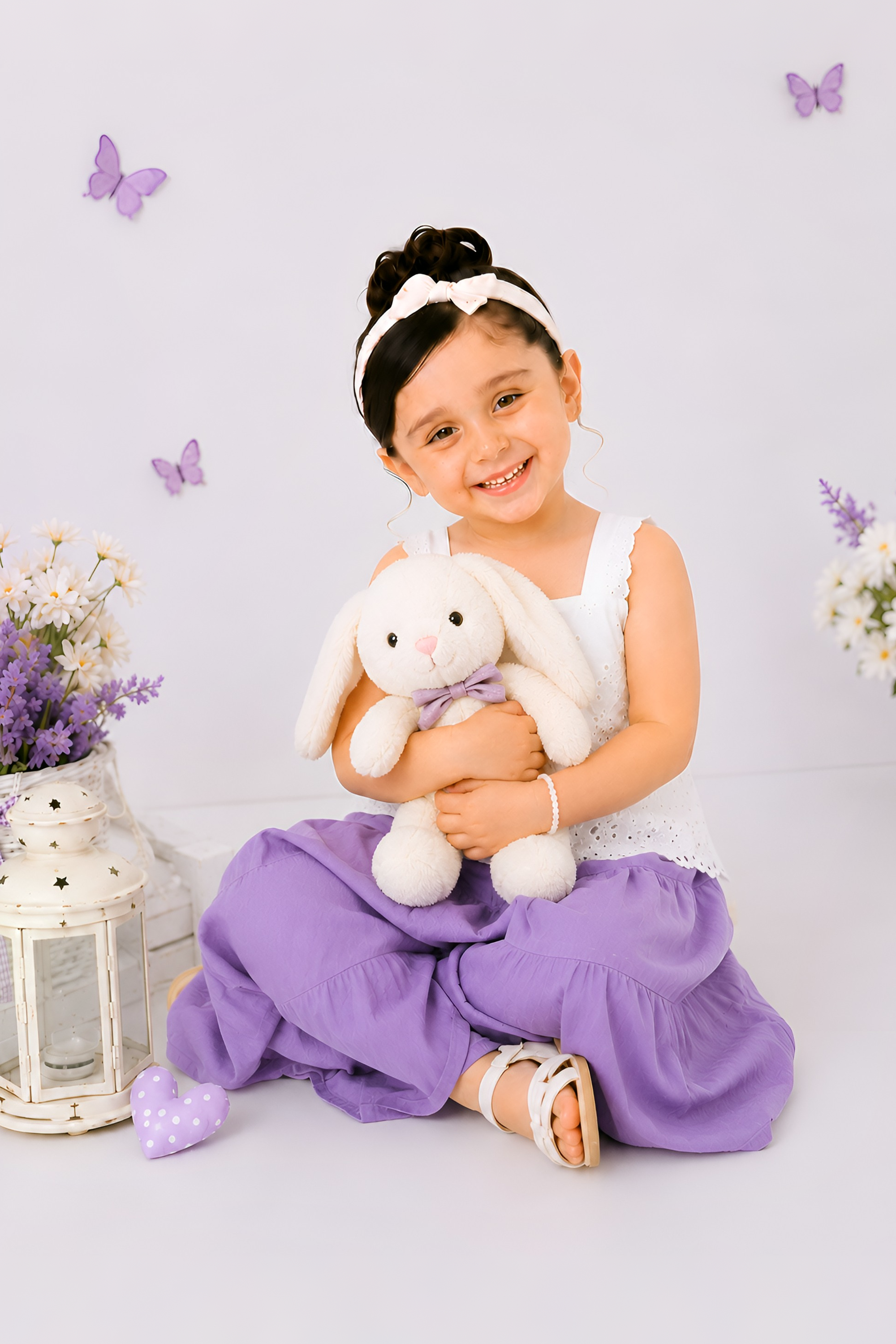 Lavender Bloom Top & Tiered Palazzo Set