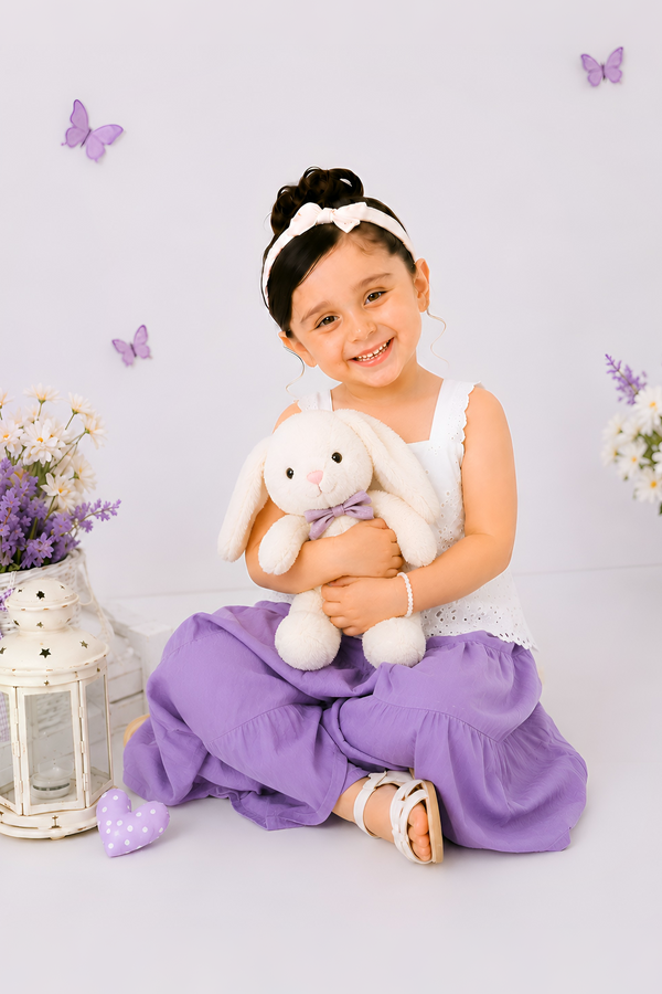 Lavender Bloom Top & Tiered Palazzo Set