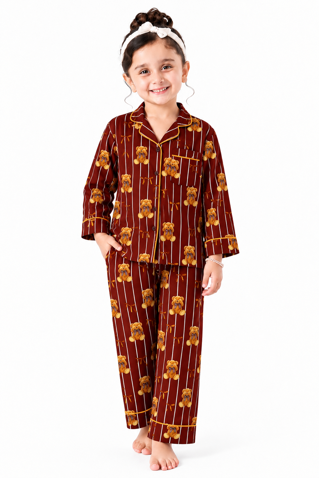 Girls bear pjs set Main image
