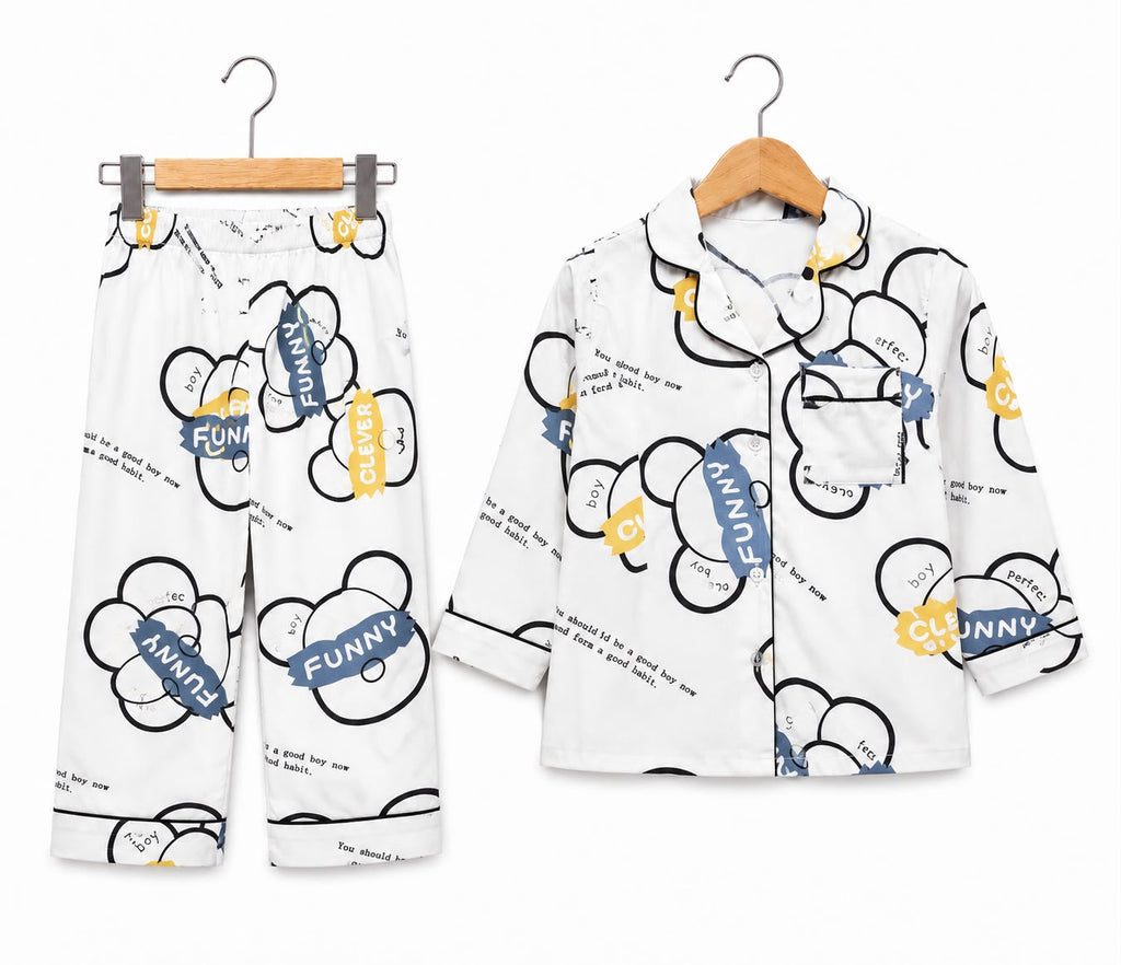 Funny Graphic Print Boys Pyjama Set